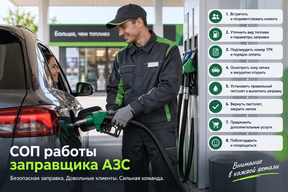 СОП и чек-лист заправщика АЗС