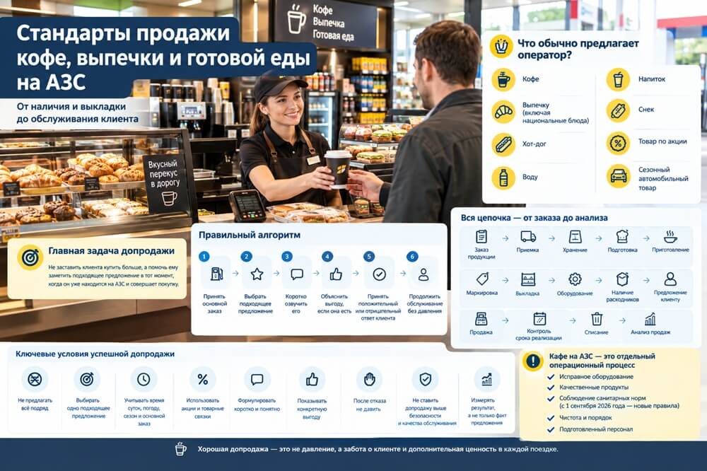 Стандарты продажи кофе, выпечки и готовой еды на АЗС