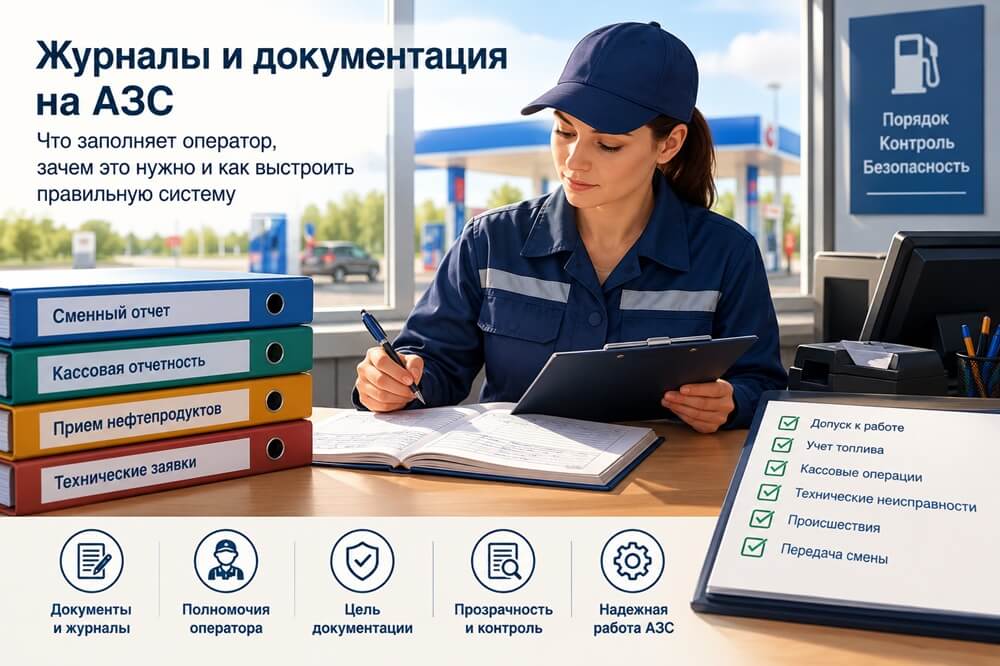 Журналы и документация оператора АЗС
